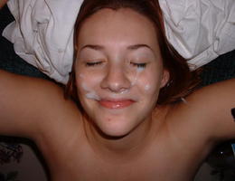 An amorous sluts  facial shots Image 8