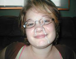 A depraved sluts in lingerie facialized in action photos Image 8