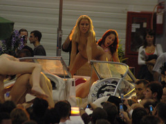 Those fascinating sextractive young women get too hot during the fantastic strip show that can't stop it turning into real porn action! Image 2