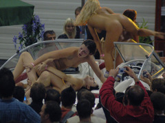 Those fascinating sextractive young women get too hot during the fantastic strip show that can't stop it turning into real porn action! Image 7