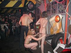 Our amazing girls become so sexcited during their amazing strip show that can't stop it coming to porn action! Image 4