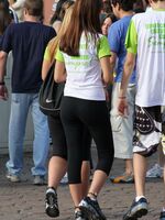 girls in spandex shorts