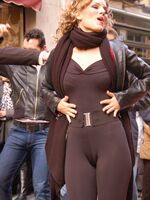 girls in spandex shorts