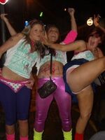 girls in spandex shorts