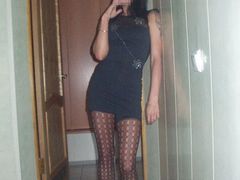 Four friends banging a brunette whore in black stockings. Image 2