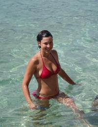 A slim girl posing on the Tenerife Image 11