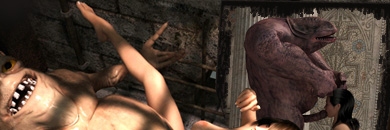 There is no escape for sexy girls from alien monsters fucking hunters, hidden in darkest pigeonholes!