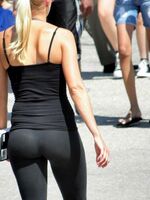 girls in spandex shorts